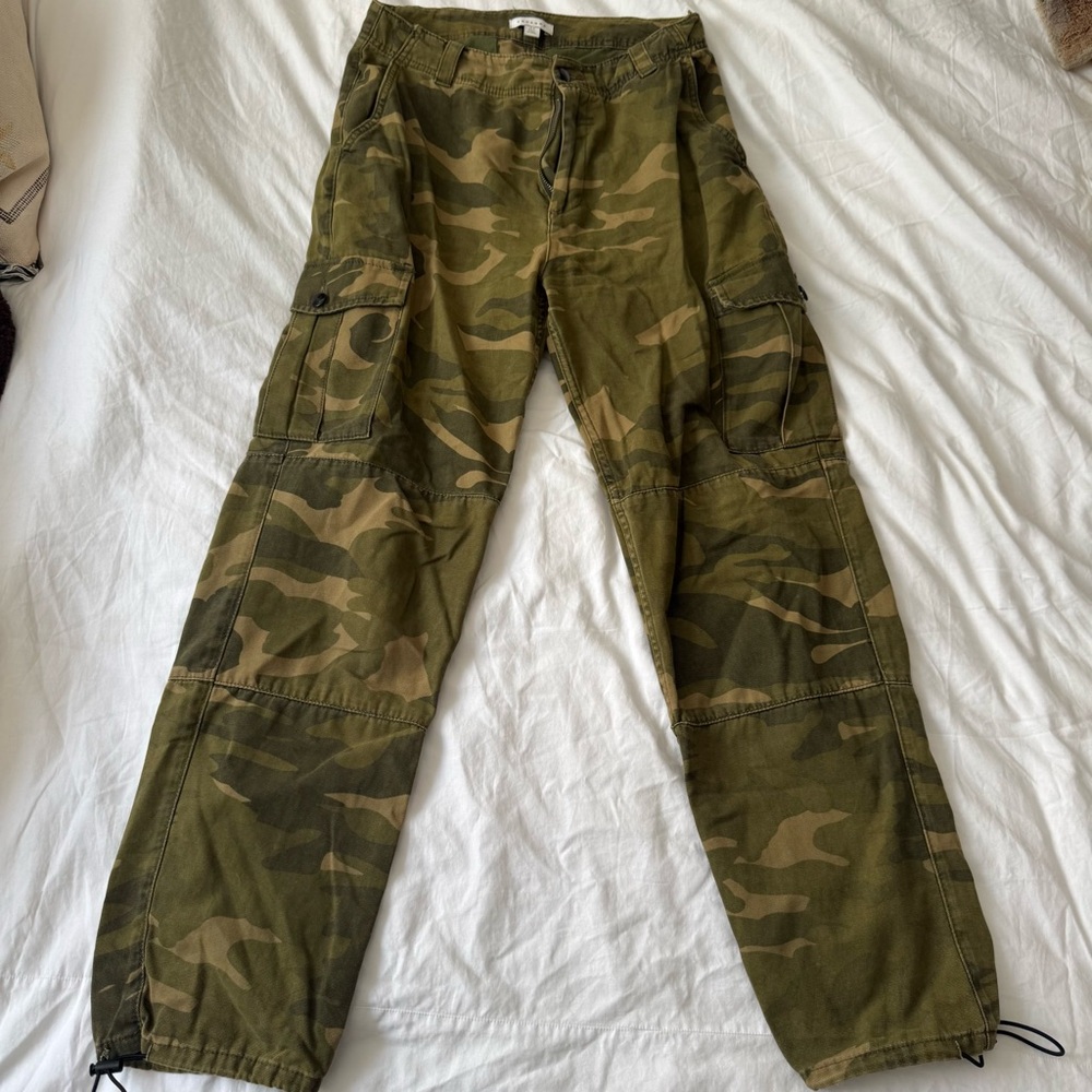 Topshop Green Camouflage Cargo Pants